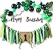 Jungle Theme Baby First Birthday Party Highchair Banner Boy Girl High Chair Bunting Garland Decoration