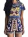 Choies Women's Polyester Multicolor Geo Print Top And High Waist Shorts M