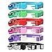 EXPAWLORER Wave Point Adjustable Cat Collars Colorful Nylon Breakaway Safety Pet Collar with Bells Pack of 6
