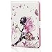 Dteck iPad Mini 1 2 3 Case - Slim Fit Folio Stand PU Leather Case with Auto Wake/Sleep, Pocket and Card Slots Smart Protective Cover for Apple iPad Mini 1/ Mini 2/ Mini 3/ Mini 4, Butterfly Girl
