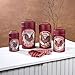 OHIO WHOLESALE, INC. Red Rooster Canisters | Primitive Style Farmhouse Home Kitchen Decor Tins | Set of 4 | 10.5 x 5.5 Inch