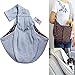 CRMADA Hands-Free Reversible Small Dog Cat Sling Carrier Bag Travel Tote Soft Comfortable Puppy Kitty Rabbit Double-Sided Pouch Shoulder Carry Tote Handbag, Grey…