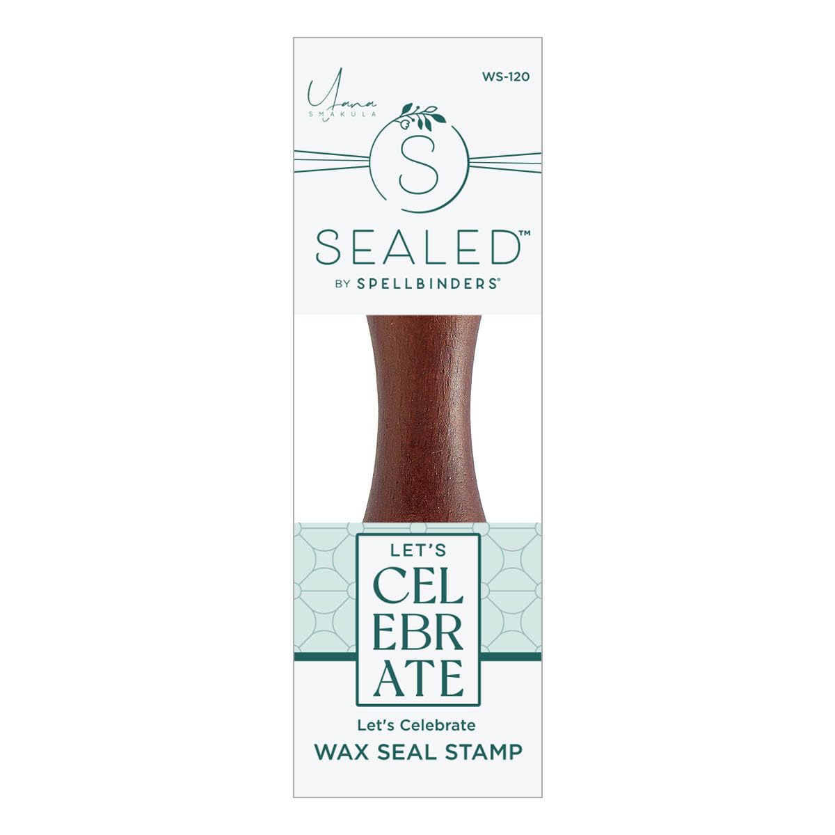 Spellbinders Wax Seal Stamp from The Let's Celebrate Collection from Yana Smakula, Metal, ONE