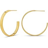 Amazon Essentials 14K Gold Plated Square Edge Hoop