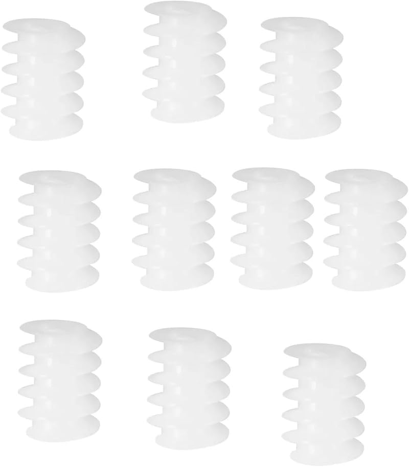 KTKTK 10pcs 0.5 Module Plastic Worm Gear 6mm Dia Turbine Gear Rod Fitting