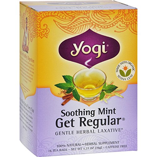 Yogi herbal tea get regular caffeine free soothing mint…