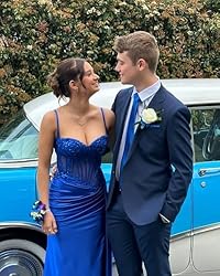 INEWER Lace Appliques Prom Dresses 2025 Long with
