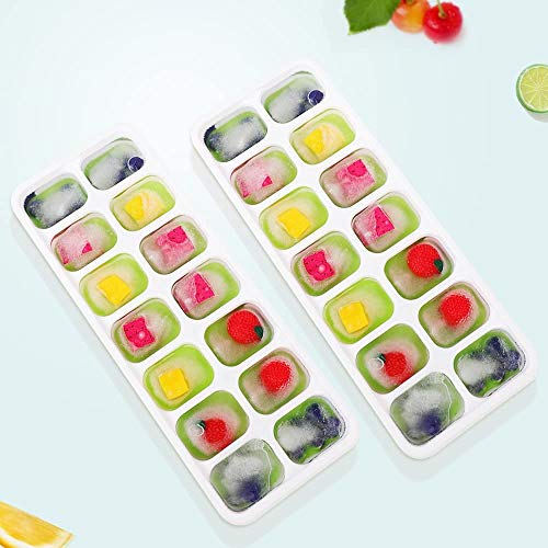 Pubiao (2er Pack) Eiswürfelformen & -Schalen Silikon Easy-Release 28 Eiswürfelformen Flexibel Geruchsneutral für… – Bild 5