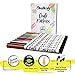 1mm Extra Fine Tip Chalk Markers (10 Pack) Neon Color Chalk pens | Non-Toxic, Wet Wipe | For Blackboards, Chalkboard, Window, Glass, Bistro Menu