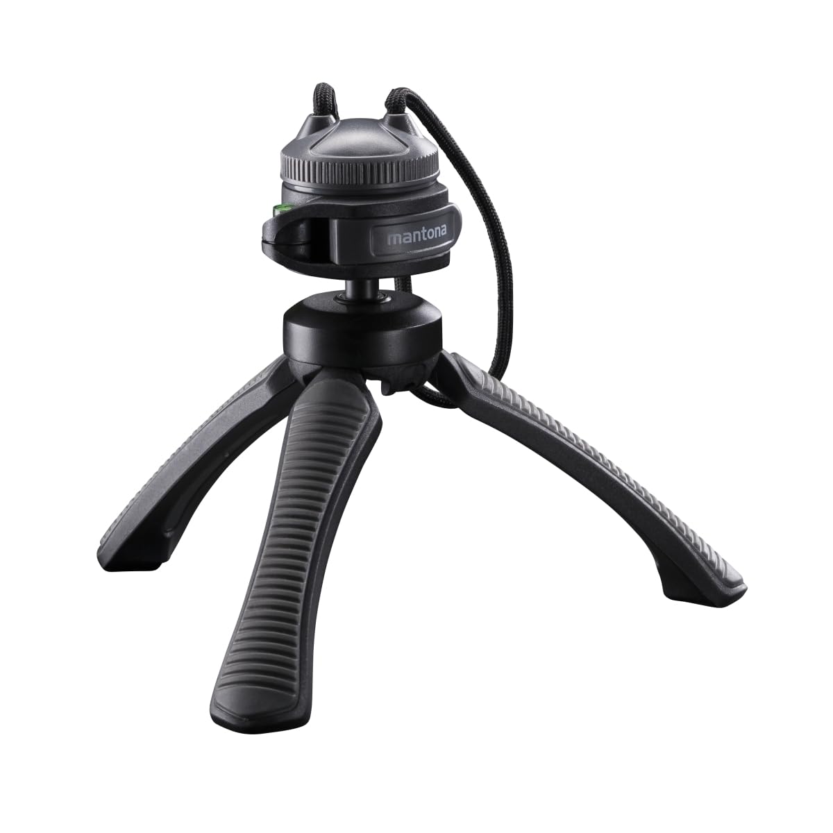Mantona Kaleido Mini 3-Leg Table and Hand Tripod with Ball Head – 1/4 Inch Connector, Spirit Level and Hands Chlafe Deep Grey (7)