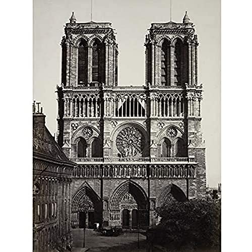 Baldus Notre-dame Cathedral Paris 1857 Photo Art Print Canvas Premium Wall Decor Poster Mural