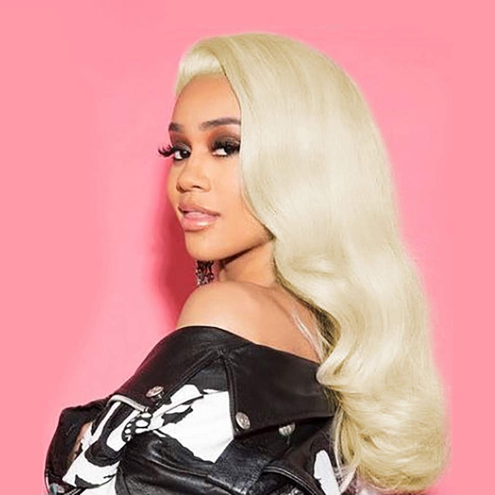 Volvetwig Brazilian 613 Real Human Hair Wig Glueless Lace Front Wig Body Wave Weave with Baby Hair Bleached Knots Remy Virgin Hair Swiss Lace Color Blonde #613 12 inch