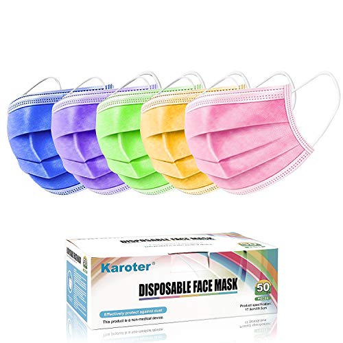 Face Mask Multicolored Disposable Face Masks 3 Ply Mask NonWoven Soft
