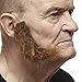 Mustaches Realistic, L Shaped Fake Mutton Chops Sideburns, Brown