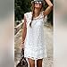 ROPALIA Womens Summer Lace Floral Casual Dress Evening Party Short Mini Dress