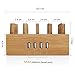 NEXGADGET 4 Port USB Charging Station [24W 2.4A MAX] Natural Bamboo Organizer Charging Stand / Dock / Holder For iOS & Android Smartphones, Tablets, Camera, and Other USB Powered Devices