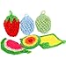 kilofly 6pc Fruit Dish Scrubber Rags Kitchen Dishwashing Sponge Washcloth Pack