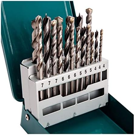 Makita D-47173 Mixed Drill Set Metal Box - Multi-Colour (18-Piece), Blue/Black/Silver - Image 4