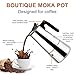 Stovetop Espresso Maker,Moka pot, Espresso Machine,Stainless Steel Espresso Machine for 9 cups (450 ml),Italian coffee maker Espresso and Coffee Maker for for Gas or Electric Ceramic Stovetop