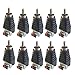 DAYKIT 10 pcs Speaker Wire Cable to Audio Male RCA Connector Barrel Adapter Jack