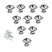 HOSL 10-Pack 30mm Diamond Shape Crystal Glass Cabinet Knob Cupboard Drawer Pull Handle for Cupboard Kitchen Bathroom Cabinets Shutters