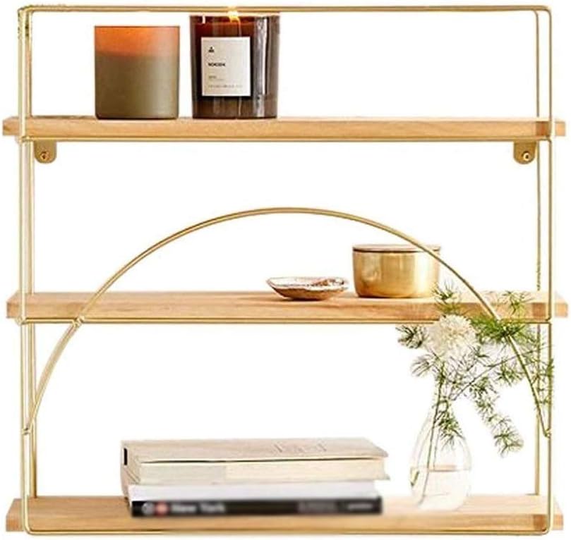 JJZXT Hierro Forjado Montaje en Pared, estantes Flotante Cuadrado del