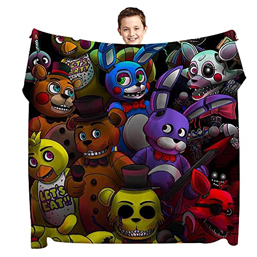 Cute Cartoon Throw Blanket Lightweight Fuzzy Super Soft Warm Blanket for Bed Sofa Travel Kids Teens Gift 50\