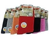 LLS Women's 2 Pairs Extra Thick Cashmere Wool Socks Plain Color Size 7-9