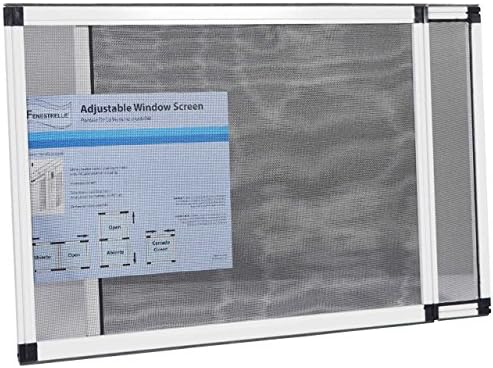 Fenestrelle Expandable Window Screen, 2 Way Adjustable, Horizontal (15"h x 21-40"w) or convert to Vertical (21"h x 15-28"w)