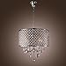LightInTheBox Modern Drum Chandeliers with 4 Lights Pendant Light with Crystal Drops in Round Ceiling Light Fixture for Dining RoomBedroom Living Room