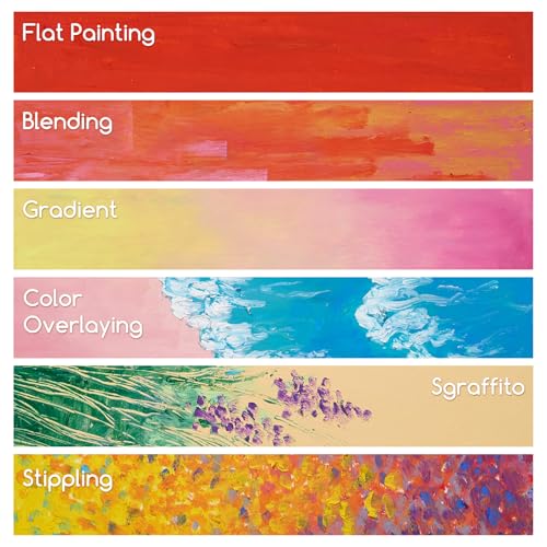 MEEDEN Pasteles al óleo suaves para artistas: 48 colores con 2 pasteles al óleo cuadrados blancos y 2 negros adicionales para artistas, adultos, crayones de pastel al óleo profesionales para mezclar