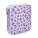 Teamoy Crochet Hook Case, Travel Storage Bag for Various Crochet Needles and Accessories, Lightweight and All in One Place, Easy to Carry, Purple Flowers(No Accessories Included)