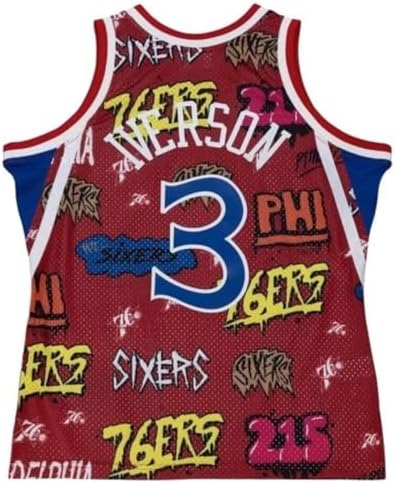 Amazon.com: Allen Iverson Red Philadelphia 76ers Asian Heritage