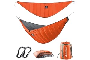 AYAMAYA Single & Double Hammock Underquilt Full Length Big Size Under Quilts for Hammocks, Camping Backpacking Essential, Winter Cold Weather Warm UQ Blanket Bottom Insulation