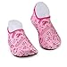 CIOR Kids Skin Barefoot Shoes Quick-Dry Water Shoes Mutifunctional Aqua Socks for Beach Pool Surf Shoes,SCT1706,Pink,31.32