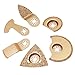 OCR Carbide Oscillating Saw Blades Multi Tool Saw Blades for Tile Grout Mortar Concrete 6Pcs (Gold-6pcs)