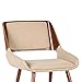 Armen Living Panda Mid-Century Dining Chair, Brown/Walnut Finish