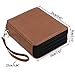 BTSKY®Colored Pencil Case Holder- Big Capacity Deluxe PU Leather Storage Pencil Organizer Holds 160 Pencils with Handle Strap for School College Office Watercolor Pencils Organization(Brown)