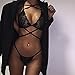 Women's Lingerie,Neartime Underwear Sheer Lace Frenum Strap Hot Bra Top Bustier Set (S)