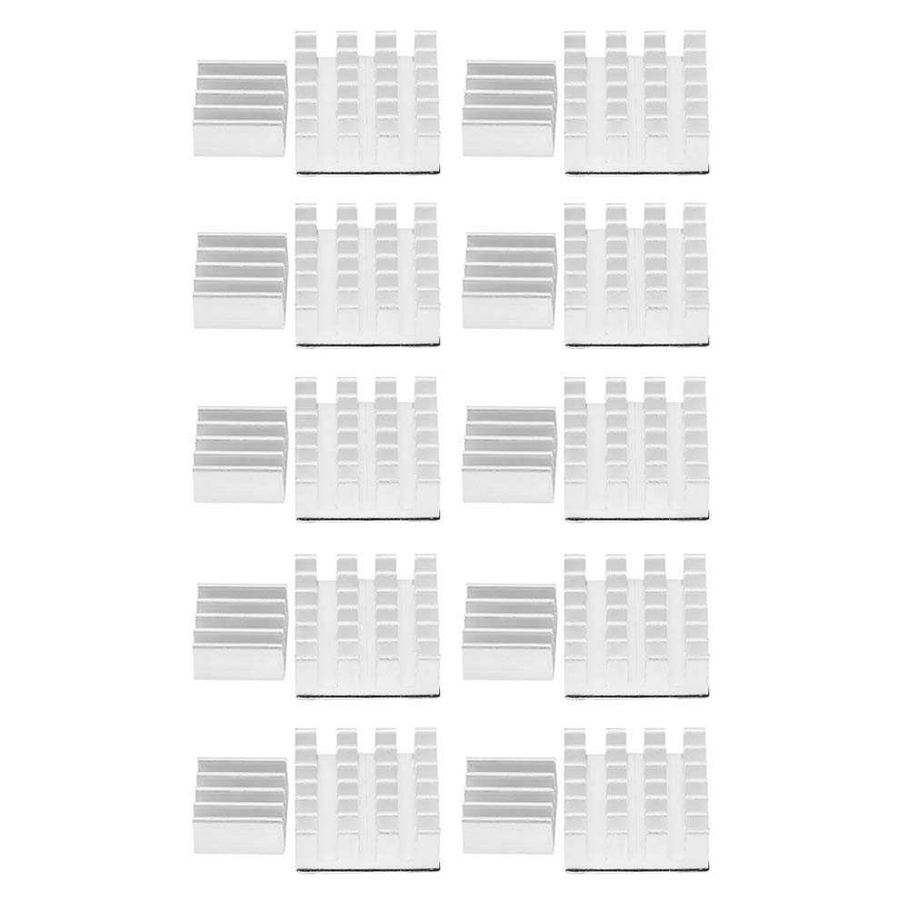10 Set Heat Sink CPU Cooler PCB Power Board Radiator with Adhesive for Raspberry Pi 2/3/4