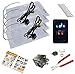 WATERCARBON Water Carbon Universal 2 Wheel Switch Car Heated Seat Heater Pad Car Seat Warmer Covers Kit Uses Carbon Fiber Premium White Heating Pad 2 Seats and Hog Rings Pliers, 100 Hog Rings