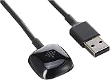 Fitbit Versa 3 Sense Charging Cable Black Official USB Fast Charger view 2