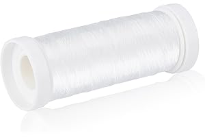 Simthread Clear Invisible Nylon Sewing Thread Monofilament 500M Thickness 0.1mm, for Sewing Beading and Hanging Decorations