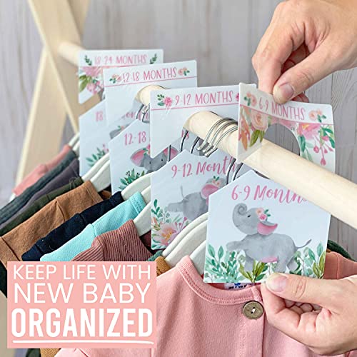 6 Baby Closet Size Dividers Baby Girl Elephant Baby Closet Dividers
