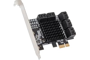 10 Port SATA III to PCIe 3.0 x1 Non-RAID Expansion Card JMB575 JMB582 Low Profile Bracket