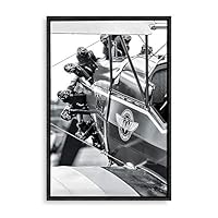 Framed Canvas Wall Art Aviation Machinery Canvas Prints Home Artwork Decoration for Living Room,Bedroom - 16x24 inches