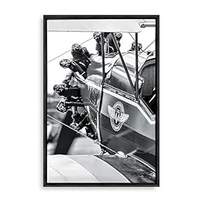 Framed Canvas Wall Art Aviation Machinery Canvas Prints Home Artwork Decoration for Living Room,Bedroom - 16x24 inches