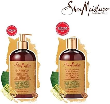 (HOLIDAY SET) SHEA MOISTURE Manuka Honey Mafura Oil Intensive Hydration Shampoo &amp; Conditioner