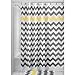 Chevron Shower Curtain, 72 x 72-Inch, Gray/Yellow
