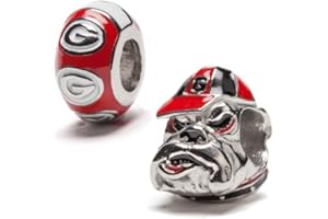 Stone Armory University of Georgia Charms | UGA Bulldog and Round Georgia Charm | Officially Licensed UGA Jewelry